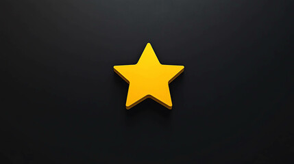 Obraz premium Stellar Shine: A Yellow Star on a Dark Canvas
