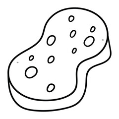 Hand drawn doodle sponge on a white background.