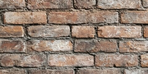 Obraz premium A close-up of a brick wall texture, emphasizing the individual bricks and mortar for a rustic look.