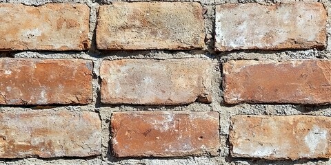 Fototapeta premium A close-up of a brick wall texture, emphasizing the individual bricks and mortar for a rustic look.