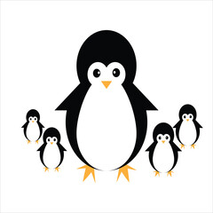 Isolated Penguin With White Background
