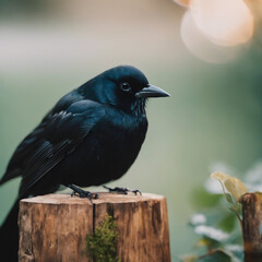 Obraz premium Black Bird Closeup