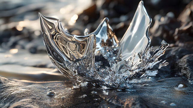 Exploring the Fascinating Properties of Gallium (Ga): From Solid to Liquid at Room Temperature in a Creative Artistic Representation