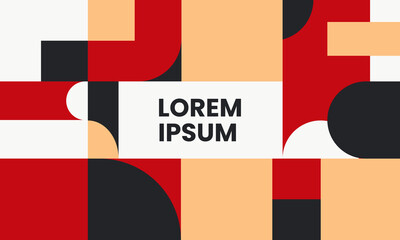 Modern Abstract Geometric Background with Bold Color Blocks. For Template Design