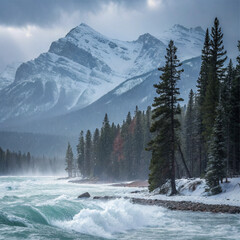 winter in the mountains
