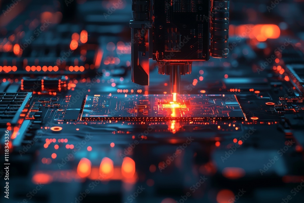 Poster The automatic vision sensor camera system in the Intelligence PCB factory is composed of robot vision sensors