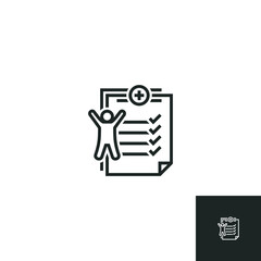 General check up icon isolated on white background