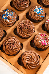 Baking Chocolate Cupcakes with Decadent Chocolate Frosting