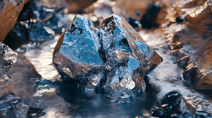 Exploring the Fascinating Properties of Gallium (Ga): From Solid to Liquid at Room Temperature in a Creative Artistic Representation