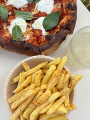 Pizza and chips