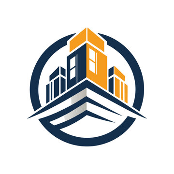 minimalist modern real estate, construction logo, and vector art design.
