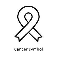 Cancer Symbol Vector Outline Icon. Eps File 10