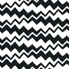 Black And White Variegated Chevron Pattern