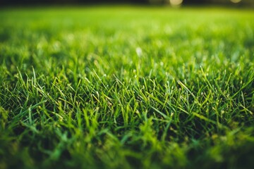 Green Grass Blades Close Up   Nature Background