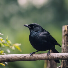 Fototapeta premium Black Bird Closeup