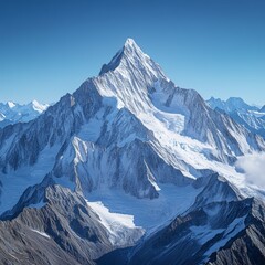 Majestic Dufourspitze Mountain Towering Over Alpine Landscape