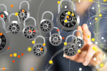 security data code digital in hand