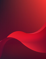 Red gradient color background design with wave lines
