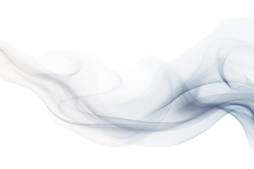 Light, ethereal smoke curling gently in the air, with a delicate, almost transparent quality that gradually fades away isolated on white background