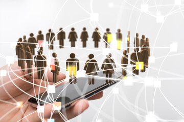 Big data visualization. Network connection structure