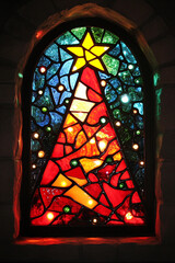 christmas stained glass window