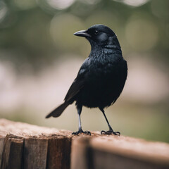 Obraz premium Black Bird Closeup