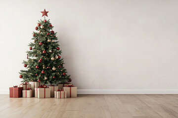 christmas tree and gifts