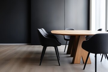 office interior design, modern office space with a strategic plan displayed on a wooden board, complemented by innovative decor and room for discussion