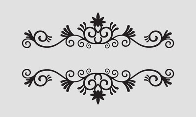 Black retro swirl, Vintage decorative frame
