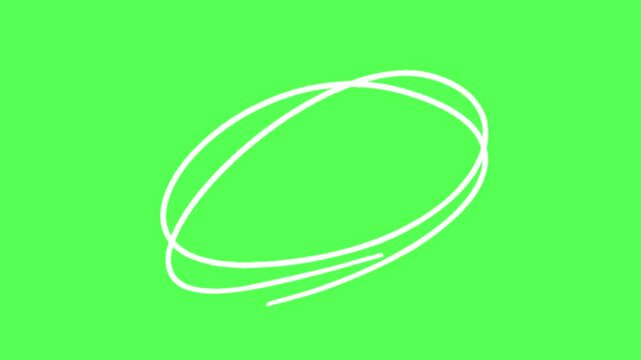 2d animated video adjustment layer white line highlighting on green screen chroma key highlighter circle doodle highlight hand drawn random round shape asymmetric motion graphic sketch element