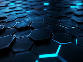 Obraz premium Cracked Hexagons: Eruption of Light Beneath the Surface