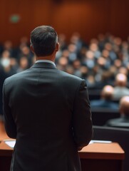 Fototapeta premium Businessman Delivering a Speech