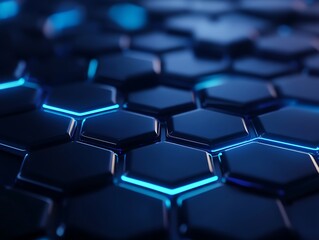 Obraz premium Cracked Hexagons: Eruption of Light Beneath the Surface