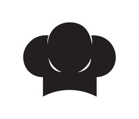 Chef hat icon vector. Chef hat black vector illustration, chef hat silhouettes, kitchen silhouettes.