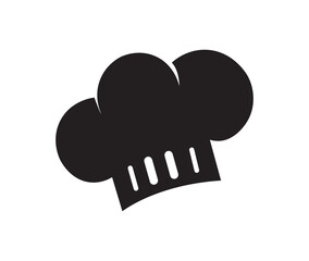 Chef hat icon vector. Chef hat black vector illustration, chef hat silhouettes, kitchen silhouettes.