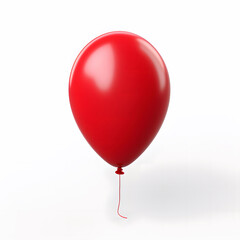 red balloon for party celebration, di-cut, PNG file, isolated background.