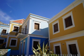 houses of Pedi village on Symi island
