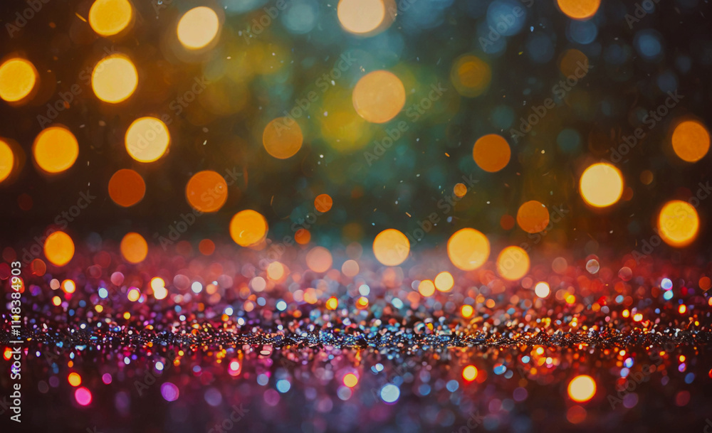 Poster a colorful background with many small, bright, and colorful dots. the dots are scattered all over th