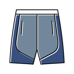 athletic short clothing color icon vector. athletic short clothing sign. isolated symbol illustration