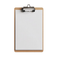 Blank paper clipboard on isolated on transparent background