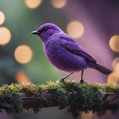 Naklejka premium Purple Bird Closeup