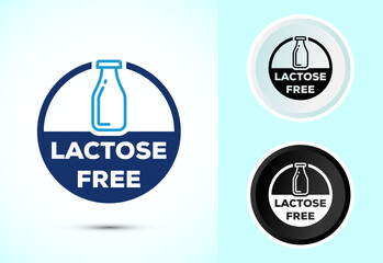 Obraz premium Lactose Free Icon Design Illustration, Healthy Food Concept