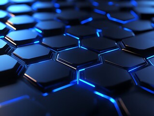 Obraz premium Cracked Hexagons: Eruption of Light Beneath the Surface