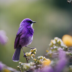 Obraz premium Purple Bird Closeup