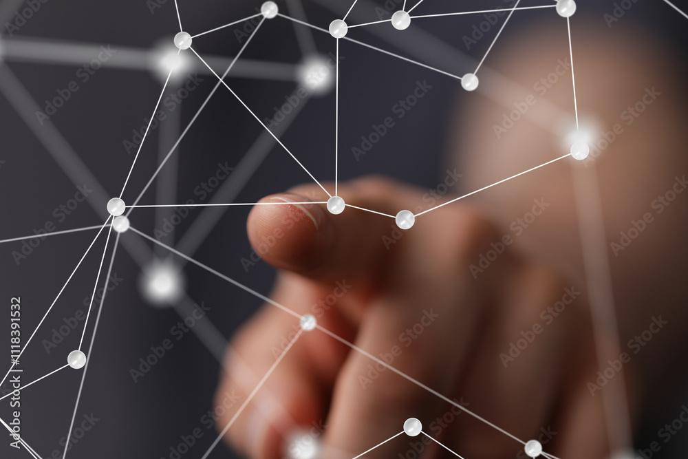 Poster touch Futuristic wave, Futuristic data stream