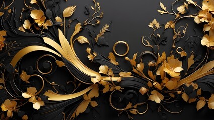 Background in black and gold