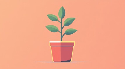 Fototapeta premium growing revenue flat design front view brand growth theme animation Complementary Color Scheme
