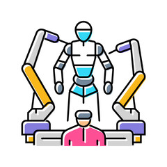 cybernetics cyberpunk color icon vector. cybernetics cyberpunk sign. isolated symbol illustration