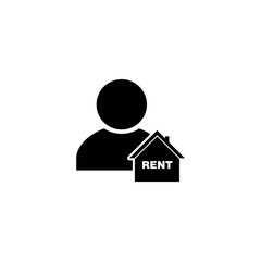 House rent icon isolated on white background.