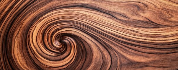 Abstract walnut grain close-up, swirling patterns with a dramatic flair